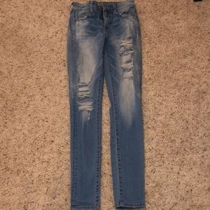 American Eagle super stretch ripped jeans